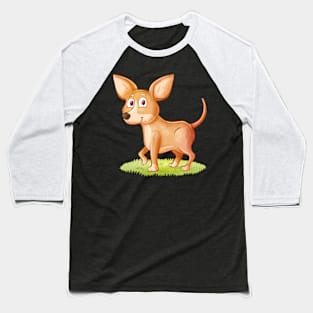 Chihuahua hand Drawn Baseball T-Shirt